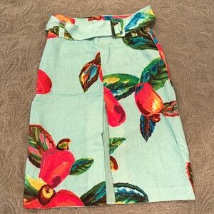 FARM Rio Colorful Fruit Print Midi Skirt